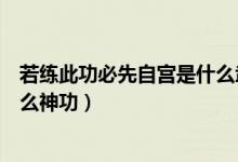 若练此功必先自宫是什么武功（欲练此功必先自宫指的是什么神功）