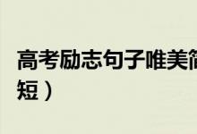 高考励志句子唯美简短（高考励志句子唯美简短）