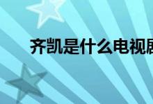 齐凯是什么电视剧（给大家推荐一下）