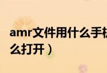amr文件用什么手机软件打开（amr文件用什么打开）