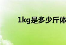 1kg是多少斤体重（1kg是多少斤）