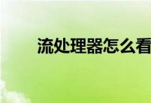 流处理器怎么看（流处理器是什么）