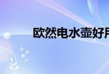 欧然电水壶好用吗（哪个系列好）