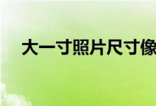大一寸照片尺寸像素（大一寸照片尺寸）