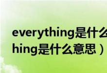 everything是什么意思英语怎么说（everything是什么意思）