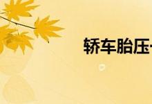  轿车胎压一般多少合适 