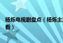 杨烁电视剧盘点（杨烁主演的电视剧有哪些杨烁哪部剧最好看）