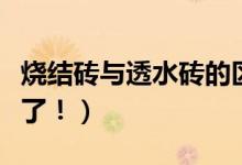 烧结砖与透水砖的区别是什么（看完你就知道了！）