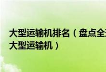 大型运输机排名（盘点全球十大著名大型运输机全球最好的大型运输机）