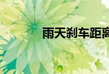  雨天刹车距离变长是什么原因 