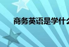 商务英语是学什么（商务英语是什么）