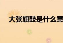 大张旗鼓是什么意思（大张旗鼓的含义）