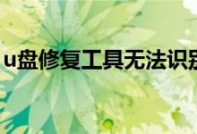 u盘修复工具无法识别（u盘修复工具怎么用）