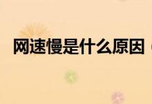 网速慢是什么原因（什么原因让网速变慢）