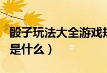 骰子玩法大全游戏规则（骰子游戏的具体规则是什么）
