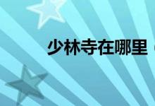 少林寺在哪里（少林寺简介如下）