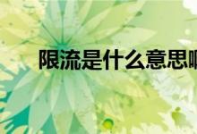 限流是什么意思啊（限流是什么意思）