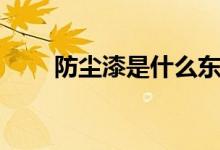 防尘漆是什么东西（它有什么作用）
