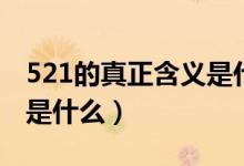 521的真正含义是什么意思（521的真正含义是什么）