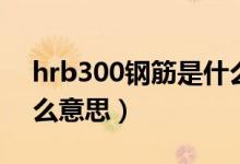 hrb300钢筋是什么钢筋（hrb300钢筋是什么意思）