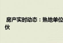  房产实时动态：熟地单位升至纪录新高 今年施工量或为2万伙 