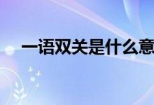 一语双关是什么意思（一语双关的含义）