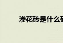 渗花砖是什么砖（有什么优缺点）