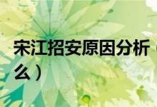 宋江招安原因分析（宋江招安的根本原因是什么）