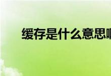 缓存是什么意思啊（缓存是什么意思）