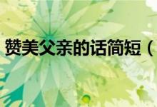 赞美父亲的话简短（赞美父亲的句子有哪些）