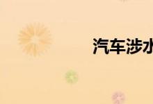  汽车涉水后噪音很大 