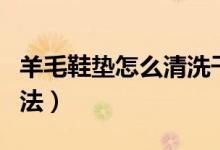 羊毛鞋垫怎么清洗干净（羊毛鞋垫清洗干净方法）