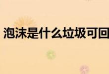 泡沫是什么垃圾可回收吗（泡沫是什么垃圾）