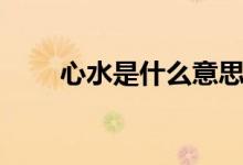 心水是什么意思（心水是什么意思）