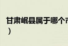 甘肃岷县属于哪个市（甘肃岷县属于哪个市管）