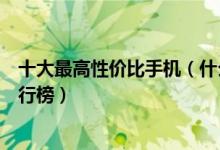 十大最高性价比手机（什么手机的性价比最高手机性价比排行榜）