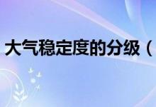 大气稳定度的分级（大气稳定度的分级表示）