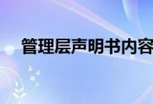 管理层声明书内容（管理层声明书介绍）