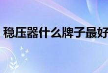 稳压器什么牌子最好（稳压器品牌十大排名）