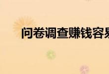 问卷调查赚钱容易吗（问卷调查赚钱）
