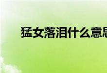 猛女落泪什么意思（猛女落泪的意思）