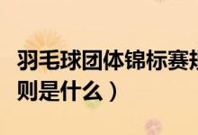 羽毛球团体锦标赛规则（羽毛球团体赛比赛规则是什么）