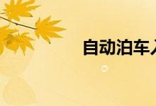  自动泊车入位有哪些车? 