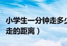小学生一分钟走多少米（小学生在一分钟内行走的距离）