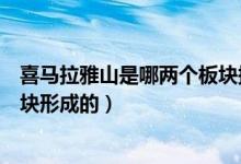 喜马拉雅山是哪两个板块挤压形成（喜马拉雅山是哪两个板块形成的）