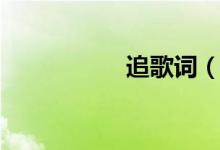 追歌词（歌曲追歌词）