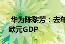  华为陈黎芳：去年为欧洲贡献了超过160亿欧元GDP 