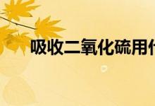 吸收二氧化硫用什么（是怎么样的呢）