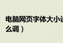 电脑网页字体大小设置（电脑网页字体大小怎么调）