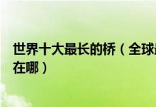 世界十大最长的桥（全球最长大桥盘点世界上长度最大的桥在哪）